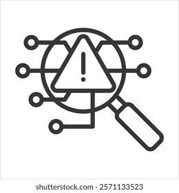 Fault Detection Icon Vector Illustration Outline