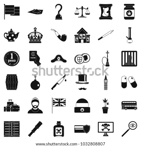 Fault icons set. Simple set of 36 fault vector icons for web isolated on white background