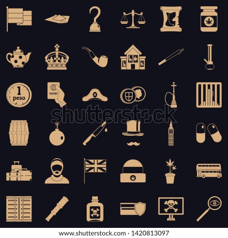 Fault icons set. Simple set of 36 fault vector icons for web for any design