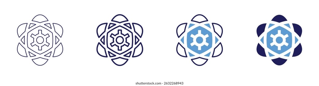 Fault line icon in 4 different styles. Thin Line, Line, Bold Line, Duotone. Duotone style. Editable stroke.