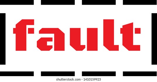 FAULT stamp on white background