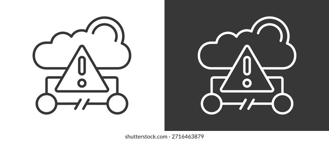 Fehlertolerantes Design Symbolsatz Vektorgrafik-Kollektion einzeln auf Schwarz und Weiß