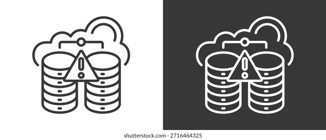 Fehlertolerantes Design Symbolsatz Vektorgrafik-Kollektion einzeln auf Schwarz und Weiß