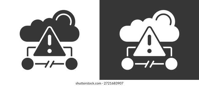 Fehlertolerantes Design Symbolsatz Vektorgrafik-Kollektion einzeln auf Schwarz und Weiß
