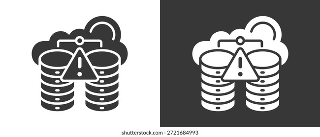 Fehlertolerantes Design Symbolsatz Vektorgrafik-Kollektion einzeln auf Schwarz und Weiß