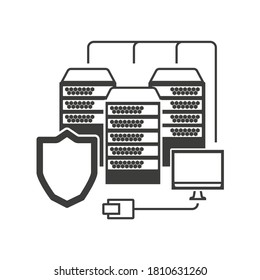 Fault tolerant IT infrastructure flat vector icon