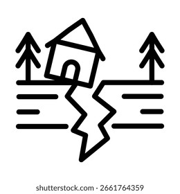 FaultLine ícone Linha Vetor Design