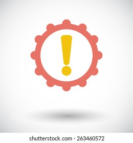 Faulty transmission. Single flat icon on white background. Vector illustration.
