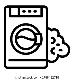 Faulty washing machine icon. Outline Faulty washing machine vector icon for web design isolated on white background