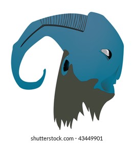 the faun, abstract art illustration