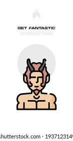 The faun avatars, Element, Character Design. Crazy and Fantasy Future World Topic. Realistic, Cartoon, Fantastic, Sci-fi Style