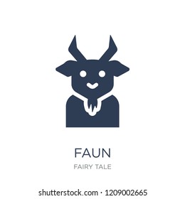 Faun icon. Trendy flat vector Faun icon on white background from Fairy Tale collection, vector illustration can be use for web and mobile, eps10