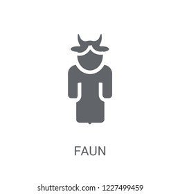 Faun icon. Trendy Faun logo concept on white background from Fairy Tale collection. Suitable for use on web apps, mobile apps and print media.