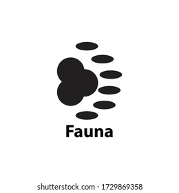 Fauna flat icon design with white background 