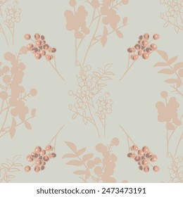 Fauna and Floral ,seamless pattern ,prints background