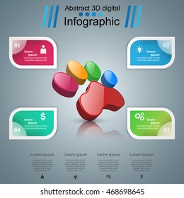 Fauna infographic on the grey background.