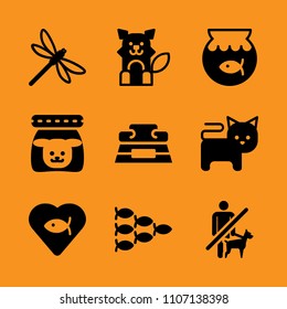 fauna, motion, scuba and forest icon set. Vector illustration for web and design.