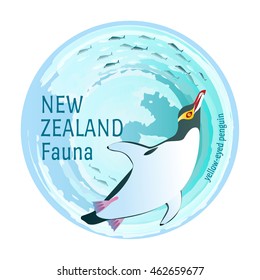 Fauna Of New Zealand. Yellow-eyed penguin