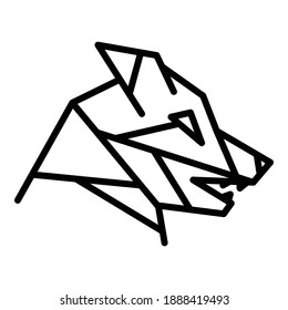 Fauna wolf icon. Outline fauna wolf vector icon for web design isolated on white background