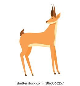 Faune gazelle icon. Cartoon of faune gazelle vector icon for web design isolated on white background
