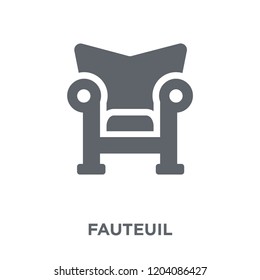 Fauteuil icon. Fauteuil design concept from Furniture and household collection. Simple element vector illustration on white background.