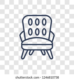 Fauteuil icon. Trendy linear Fauteuil logo concept on transparent background from Furniture and Household collection