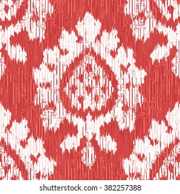 Faux batik damask pattern seamless vector background tile