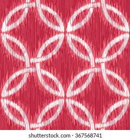 Faux dye overlapping circle weave pattern seamless vector background tile

