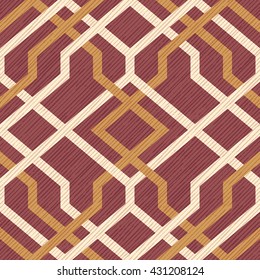 Faux fabric geometric pattern seamless background tile