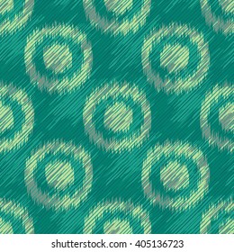 Faux fabric green pattern seamless vector background tile

