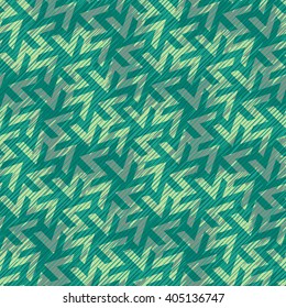 Faux fabric green pattern seamless vector background tile
