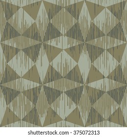 Faux fabric texture geometric pattern seamless vector background tile
