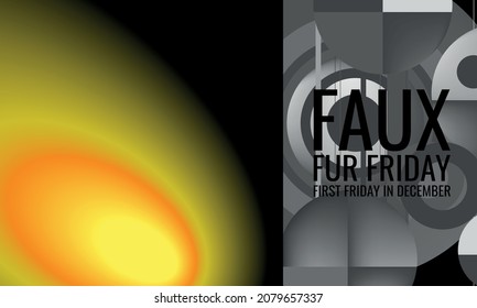 Faux Fur Friday. Design suitable for greeting card poster and banner