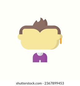 faux hawk flat icon, isolated icon in light background, perfect for website, blog, logo, graphic design, social media, UI, mobile app