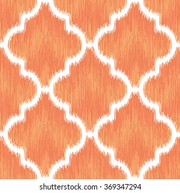Faux-Ikat-Stoff-Marokko-Muster nahtlose Vektorhintergrund
