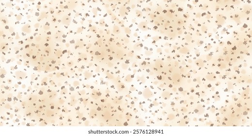 Faux lynx fur seamless pattern with brown spots. Spotted animal pattern. Vector illustration with gradient mesh and overlay dots