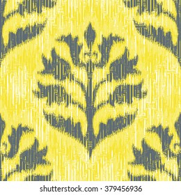 Faux medieval fabric damask pattern seamless vector background tile
