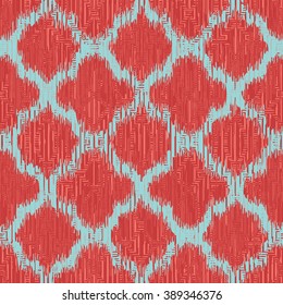 Faux moroccan fabric pattern seamless vector background tile
