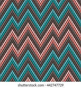 Faux tribal chevron fabric pattern seamless background tile