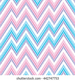 Faux tribal chevron fabric pattern seamless background tile