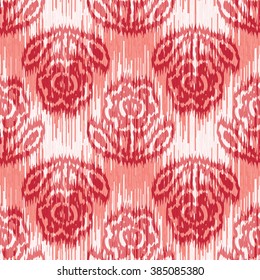 Faux tribal cloth flower pattern seamless background tile