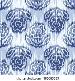 Faux tribal cloth flower pattern seamless background tile