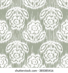 Faux tribal cloth flower pattern seamless background tile