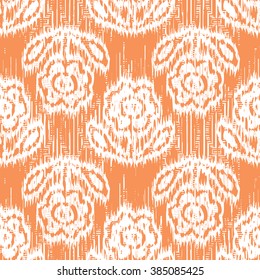 Faux tribal cloth flower pattern seamless background tile