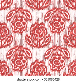 Faux tribal cloth flower pattern seamless background tile