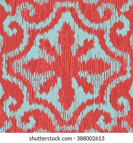 Faux tribal cloth moroccan pattern seamless vector background tile