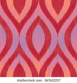 Faux tribal dye weave pattern seamless vector background tile
