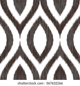Faux tribal dye weave pattern seamless vector background tile
