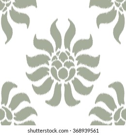 Faux tribal fabric damask pattern seamless vector background tile
