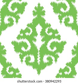 Faux tribal fabric damask pattern seamless vector background tile
